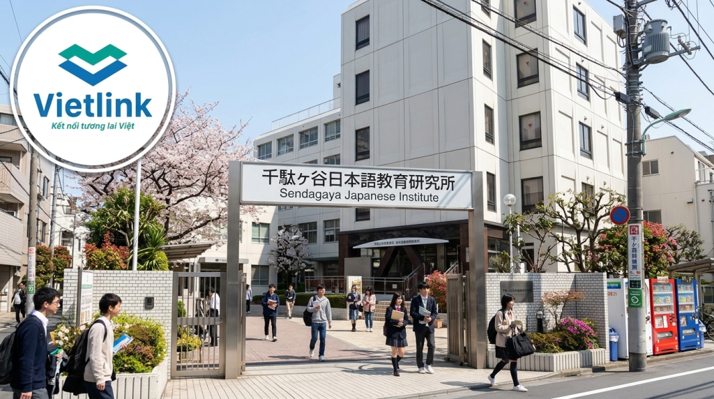 Khuôn viên Trường Nhật ngữ Sendagaya Tokyo