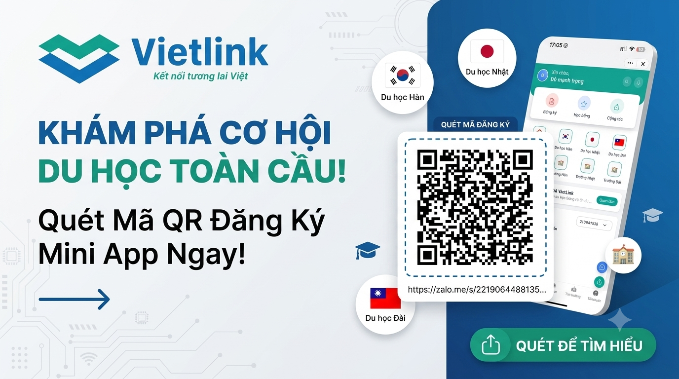 đăng ký mini app du học vietlink